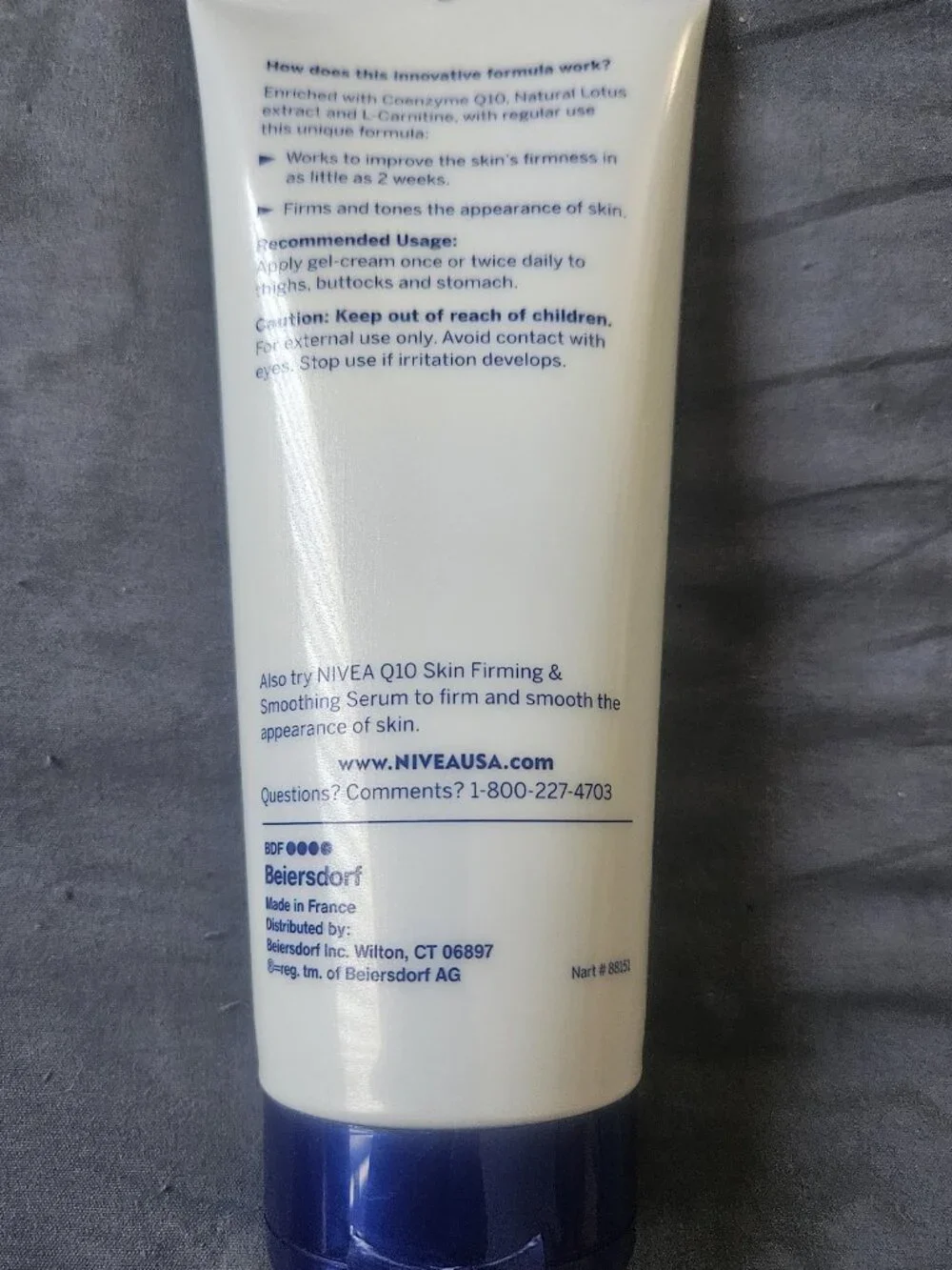 NIVEA Skin Firming and Toning Body Gel-Cream Q10 & L-Carnitine France 6.7 Oz NEW
